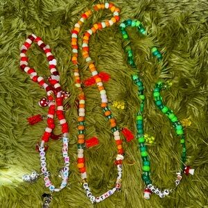Rave Kandi necklace + charm bundle colorful neon